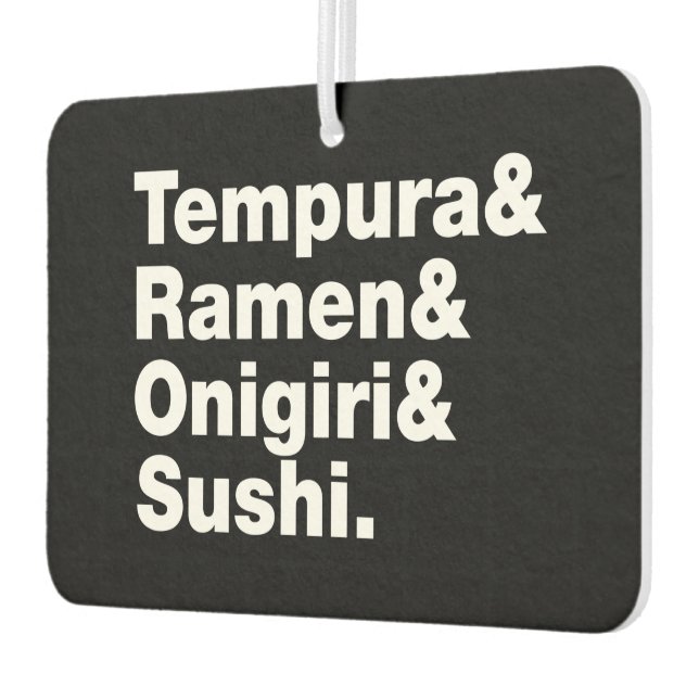Désodorisant Pour Voiture Tempura & Ramen & Onigiri & Sushi. (Gauche)