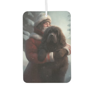 Désodorisant Pour Voiture Terre-Neuve avec le Père Noël Festif Noël