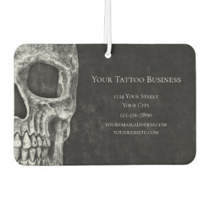 Désodorisant Pour Voiture Tête de crâne gothique Boutique de tatouage noir e