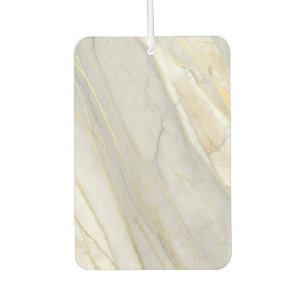 Désodorisant Pour Voiture Texture de marbre de Carrare aux veines dorées