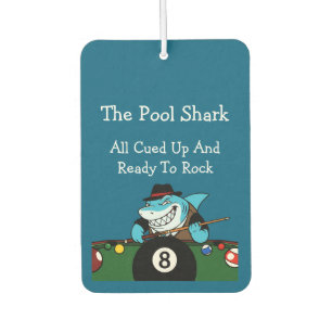 Désodorisant Pour Voiture Thème de billard de requin de piscine drôle pour v