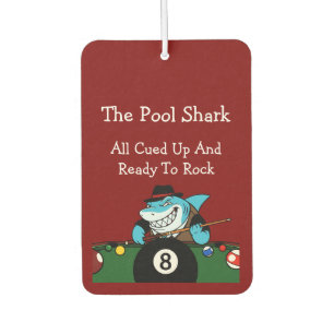 Désodorisant Pour Voiture Thème de billard de requin de piscine drôle pour v