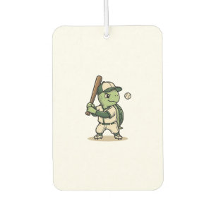 Désodorisant Pour Voiture Tortue Mignonne Batteur de Baseball Art Vectoriel