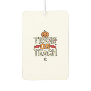 Désodorisant Pour Voiture Trick Or Teach Halloween Professeur Vintage Vector