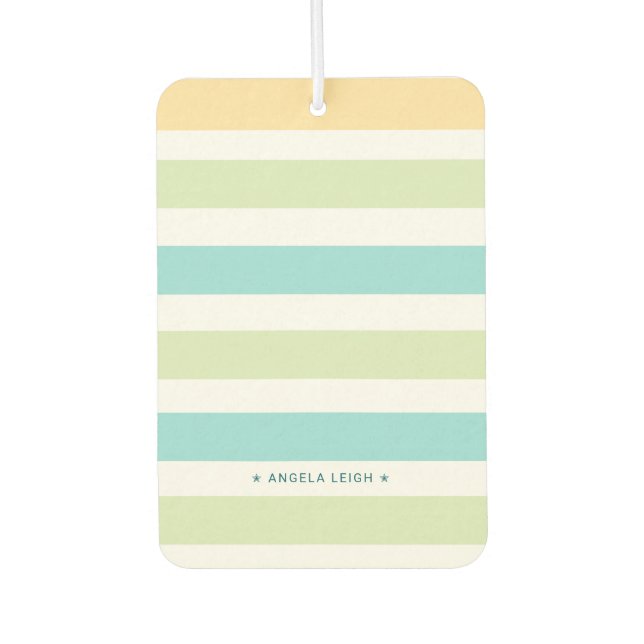 Désodorisant Pour Voiture Tropiques de Whimsical Cabana Stripes (Devant)