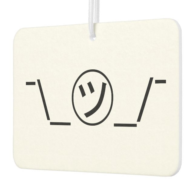 Désodorisant Pour Voiture Tsu Kana Shrug Emoticon -\_ ㋡_/+Japonais Kaomoji (Gauche)