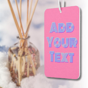 Désodorisant Pour Voiture Turquoise 3D Indigo Nom moderne Funny Hot Rose