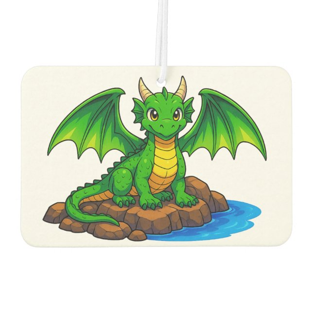 Désodorisant Pour Voiture Un petit dragon vert (Dos)