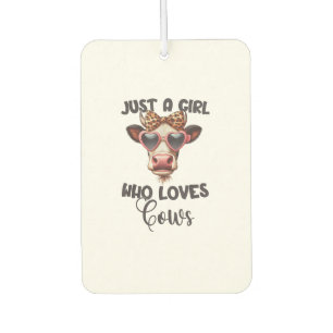 Désodorisant Pour Voiture Vache Aime Juste Une Fille Qui Aime Les Vaches _1_