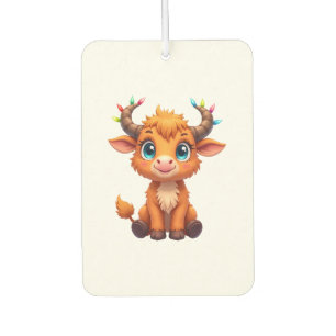 Désodorisant Pour Voiture Vache de Noël drôle lumières garçons filles mignon