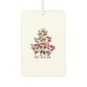 Désodorisant Pour Voiture Vache Noël Arbre Noël Filles Garçons Farmer Sa