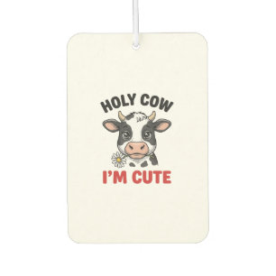 Désodorisant Pour Voiture Vache sacrée je suis mignon Gravure vintage de vac
