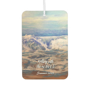 Désodorisant Pour Voiture VAGUES Bleues Mer Personnalisez le Freshener Air