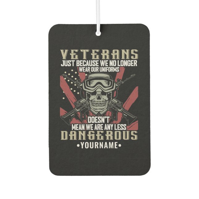 Désodorisant Pour Voiture Veteran Patriotic USA Funny Humor (Devant)