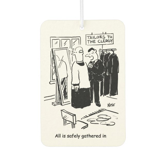 Désodorisant Pour Voiture Vicar a une caricature de l'église cassock Fitting (Devant)