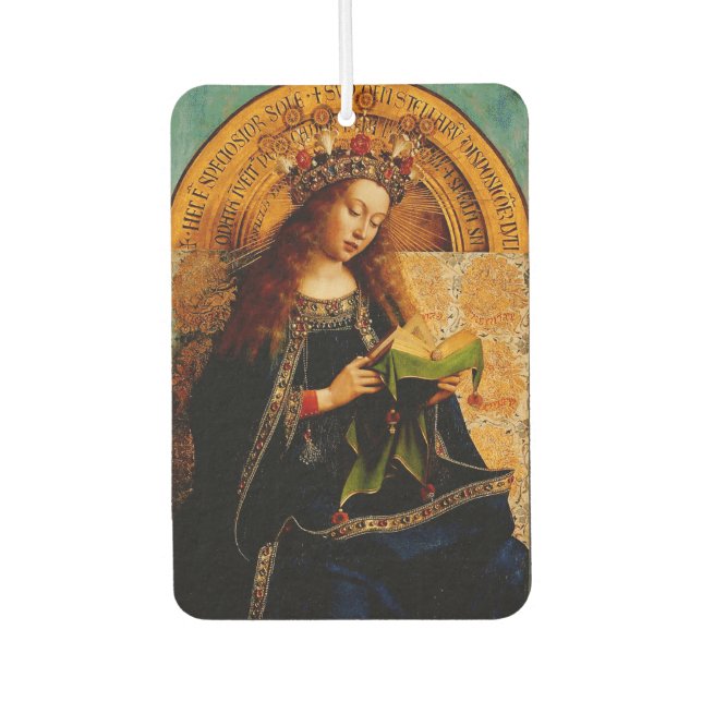 Désodorisant Pour Voiture Vierge Marie par Jan van Eyck (Devant)