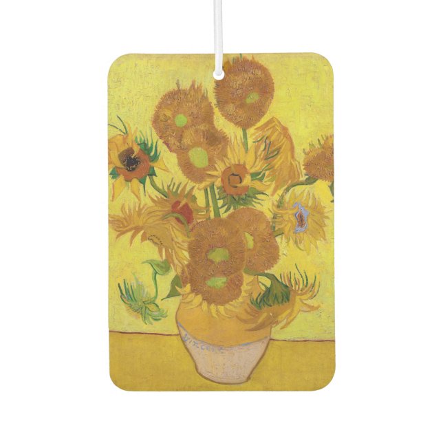 Désodorisant Pour Voiture Vincent van Gogh - Vase avec quinze tournesols (Devant)