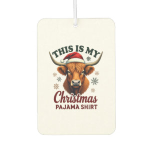 Désodorisant Pour Voiture Vintage C'est Mon T-Shirt De Pyjama De Noël Highla