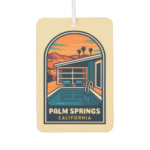 Désodorisant Pour Voiture Vintage voyage rétro Palm Springs Californie