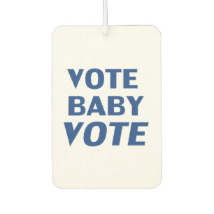 Désodorisant Pour Voiture "vote bébé vote" bleu blanc - air freshener