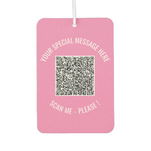 Désodorisant Pour Voiture Votre QR Code et votre texte personnalisé Air Fres