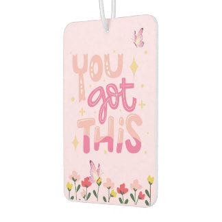 Désodorisant Pour Voiture VOUS AVEZ ÇA | Motivation florale et papillon rose