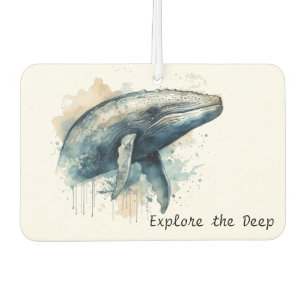Désodorisant Pour Voiture Watercolor Whale Wonder, personnalisé