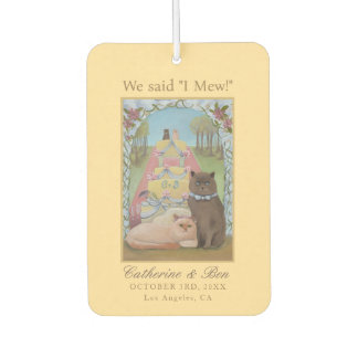 Désodorisant Pour Voiture We Do Cat Bride & Groom Wedding Favor 