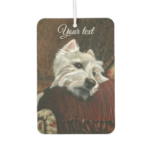 Désodorisant Pour Voiture Westie sur canapé