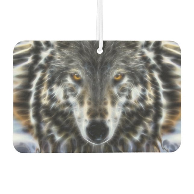 Désodorisant Pour Voiture Wolf Portrait graphique inspiré (Devant)