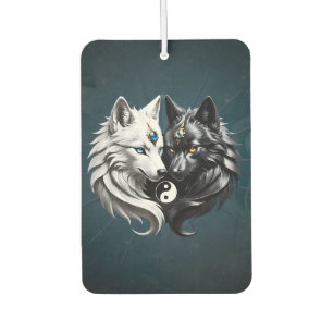 Désodorisant Pour Voiture Yin Yang Wolves.