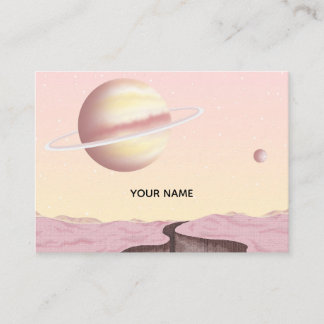 Desolate land and planet. business card