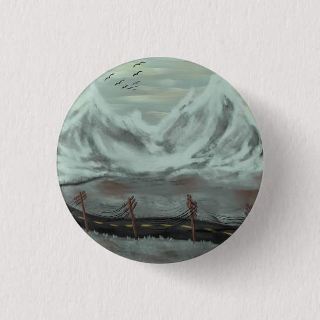 Desolate Road 1 Inch Round Button (Front)