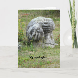 Désolé carte de regret perdu où ma tête est unique