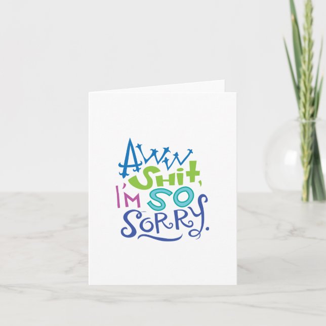 Désolé Carte d'excuses (Devant)