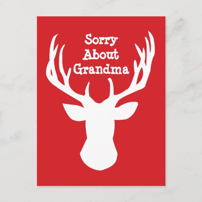 Désolé pour la carte postale de grand-mère Christm (Devant)