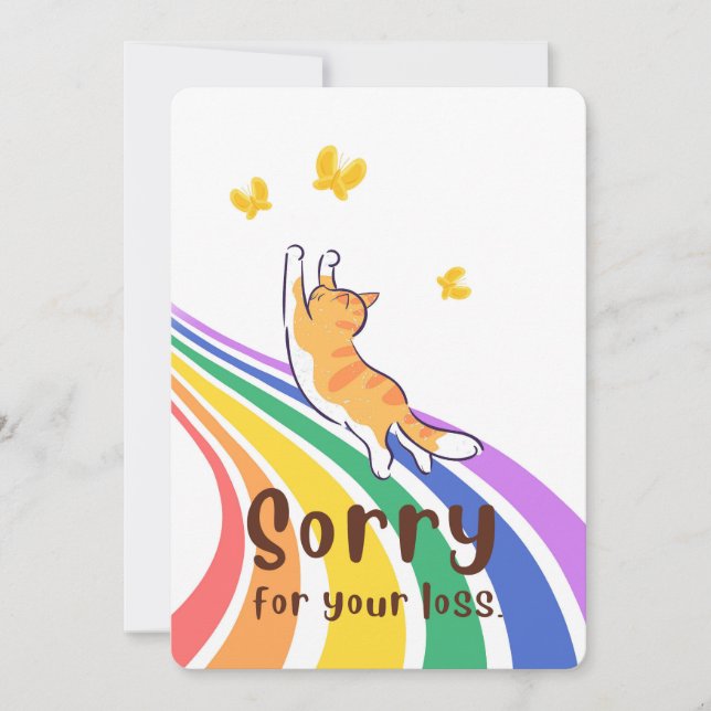 Désolé pour la perte de votre carte de chat (Devant)