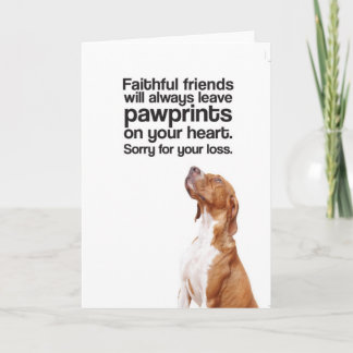 Désolé pour votre perte (indicateur) - carte de