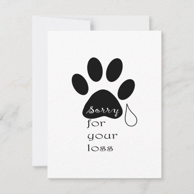 Désolé pour votre perte Pet carte de sympathie (Devant)