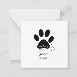 Désolé pour votre perte Pet carte de sympathie
