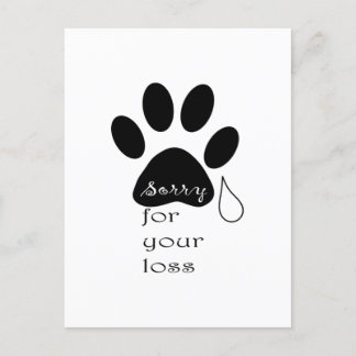 Désolé pour votre perte Pet carte de sympathie