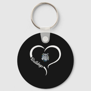 Desoto County Bulldogs Logo Half Heart Slogan Hs Keychain