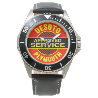 Desoto Plymouth Approved Service sign clock Watch