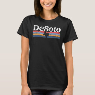 DeSoto Texas TX retro vintage stripes state 70s co T-Shirt