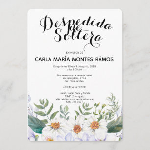 Despedida de Soltera invitation, En español Invitation