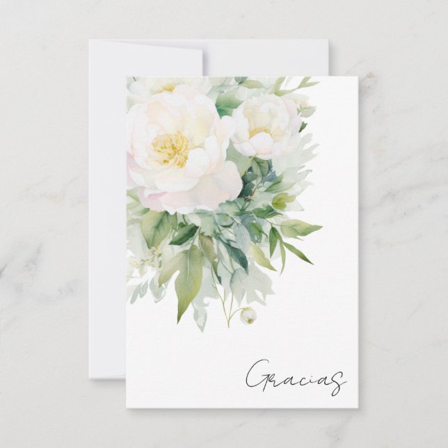 Despedida de Soltera Spanish Bridal Shower Thank You Card (Front)