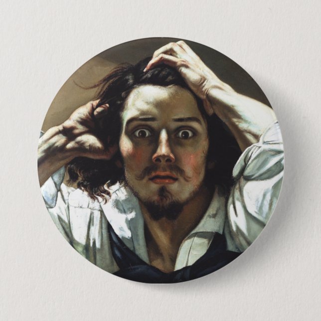 Desperate Man 3 Inch Round Button (Front)