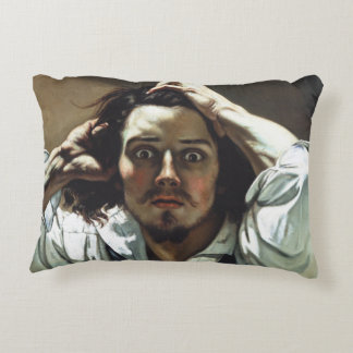 Desperate Man by Gustave Courbet Decorative Pillow