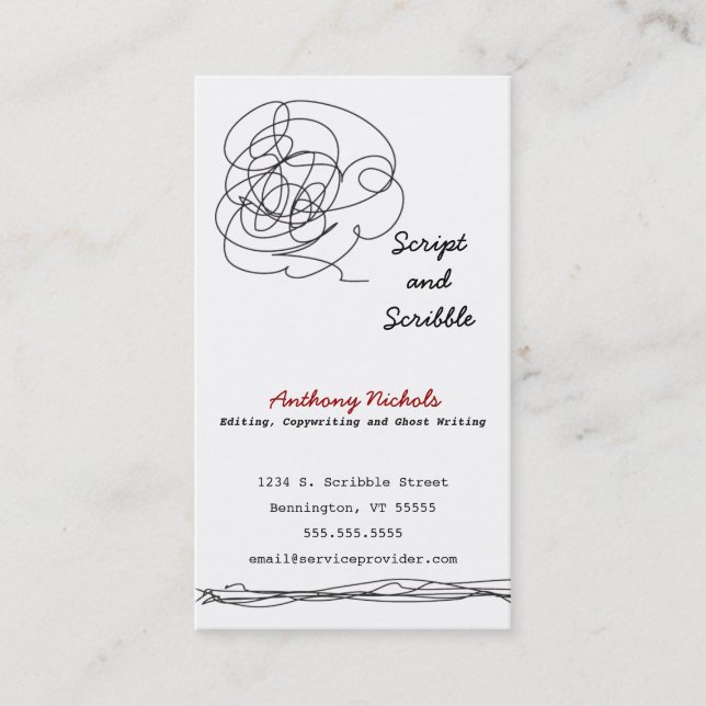 Desserrez le carte de visite d'art de griffonnage (Devant)
