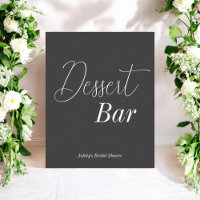 Dessert Bar Black White Wedding
